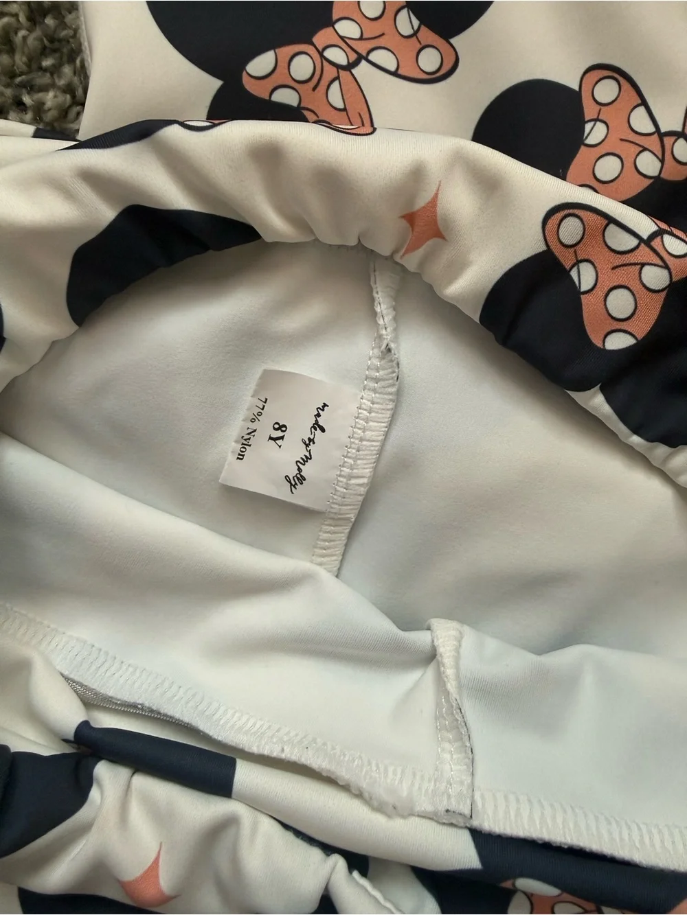 Girls Navy & Pink Minnie Mouse Print Tanktop and Shorts Matching Set
